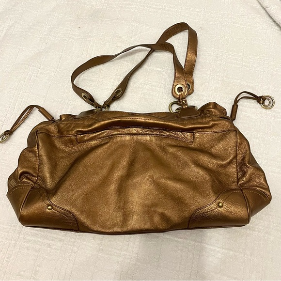 Perlina Metallic Brown Shoulder Bag - Picture 1 of 9